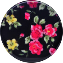 Load image into Gallery viewer, 26mm Acrylic Black Multicolored Old Fashioned Flowers Saddle Plug
