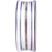 Load image into Gallery viewer, 36mm Acrylic Black Multicolored Old Fashioned Flowers Saddle Plug
