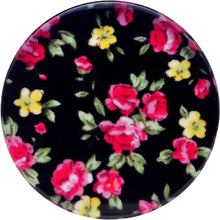 Load image into Gallery viewer, 46mm Acrylic Black Multicolored Old Fashioned Flowers Saddle Plug
