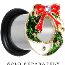 Load image into Gallery viewer, 00G Festive Wreath Christmas Single Flare Plug
