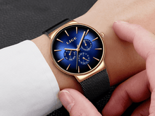 Load image into Gallery viewer, Men's Elegant Watch With  Stainless Steel Straps And Chronometers For Day And Date Display Unique Design Perfect Gift For Man And Women

