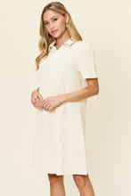Load image into Gallery viewer, Double Take Full Size Texture Collared Neck Short Sleeve Dress Textured Dress For Women
