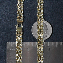 Load image into Gallery viewer, 14k Yellow Gold Byzantine Motif Chain Necklace
