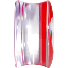 将图片加载到图库查看器，20mm Clear Red Acrylic Adoring Heart Saddle Plug
