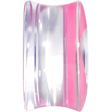Load image into Gallery viewer, 5/8 Clear Pink Acrylic Adoring Heart Saddle Plug
