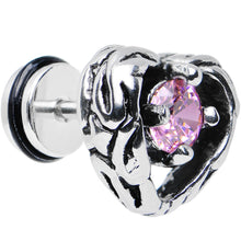 Load image into Gallery viewer, Pink Gem Stainless Steel Have a Heart Cheater Plug

