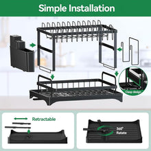 将图片加载到图库查看器，Black Metal Dish Rack – 2-Layer / 3-Layer
