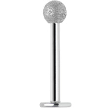 Load image into Gallery viewer, 16G 3/8 Silver Sandblasted Steel Monroe Labret 3mm Ball
