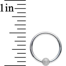 Load image into Gallery viewer, 16G 3/8 Sandblasted Ball BCR Captive Ring
