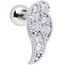 将图片加载到图库查看器，Clear Gem Celestial Angel Wing Right Cartilage Earring
