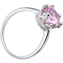 Load image into Gallery viewer, Pink Cubic Zirconia Magnificent Queen Ring Sizes 6 to 8

