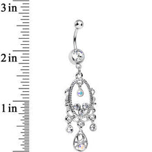将图片加载到图库查看器，Clear Aurora Gem Victorian Allure Chandelier Belly Ring
