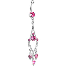 Load image into Gallery viewer, Pink Gem Mermaid Jewels Chandelier Belly Ring
