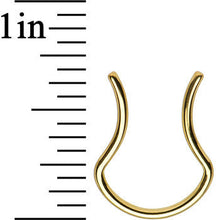 Load image into Gallery viewer, 16G 5/8 Gold Anodized Titanium Septum Retainer
