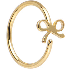 Load image into Gallery viewer, 20G 5/16 Gold IP Girly Bow Nose Hoop
