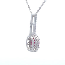 Load image into Gallery viewer, .45ct Ruby Diamond Fashion Pendants 10KT White Gold
