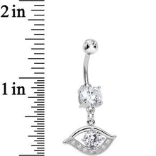 将图片加载到图库查看器，Clear Gem Mysterious and Exquisite Eye Dangle Belly Ring
