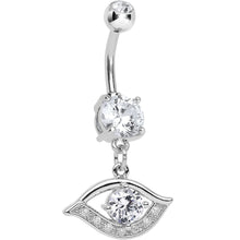 将图片加载到图库查看器，Clear Gem Mysterious and Exquisite Eye Dangle Belly Ring
