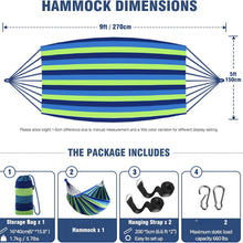 Load image into Gallery viewer, Portable Hammock – Anti-Roll, Lightweight, Easy Setup
