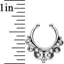 Load image into Gallery viewer, Tempest of Swirls Non-Pierced Clip On Fake Septum Ring
