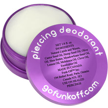 Load image into Gallery viewer, Clear Gem Purple Funk-Off Piercing Deodorant
