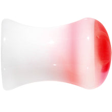 Load image into Gallery viewer, 2G White Red Acrylic Adoring Heart Saddle Plug
