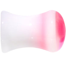 Load image into Gallery viewer, 2G White Pink Acrylic Adoring Heart Saddle Plug
