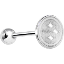 Load image into Gallery viewer, Officially Licensed NFL Cut Out Pittsburgh Steelers Barbell Tongue Ring
