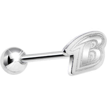Load image into Gallery viewer, Officially Licensed NFL Cut Out Baltimore Ravens Barbell Tongue Ring
