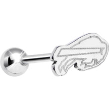 将图片加载到图库查看器，Officially Licensed NFL Cut Out Buffalo Bills Barbell Tongue Ring
