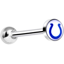 Load image into Gallery viewer, Officially Licensed NFL Indianapolis Colts Barbell Tongue Ring
