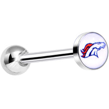 Load image into Gallery viewer, Officially Licensed NFL Denver Broncos Barbell Tongue Ring
