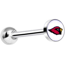 将图片加载到图库查看器，Officially Licensed NFL Arizona Cardinals Barbell Tongue Ring
