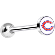 Load image into Gallery viewer, Officially Licensed NFL Chicago Bears Barbell Tongue Ring
