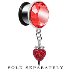 Load image into Gallery viewer, 9/16 Red Gem Sword and Paved Heart Steel Plug
