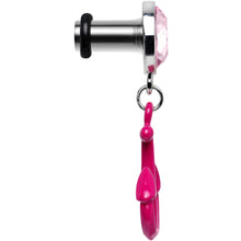 Load image into Gallery viewer, 4G Pink Dangling Anchor Steel Plug
