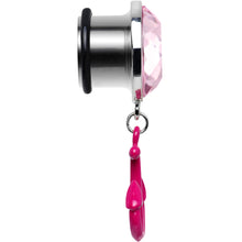 将图片加载到图库查看器，9/16 Pink Dangling Anchor Steel Plug
