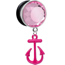Load image into Gallery viewer, 5/8 Pink Dangling Anchor Steel Plug
