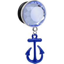Load image into Gallery viewer, 9/16 Blue Dangling Anchor Steel Plug
