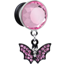Load image into Gallery viewer, 00G Pink Gem Night Belongs to the Bat Steel Plug
