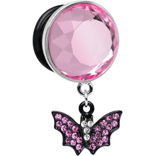 Load image into Gallery viewer, 9/16 Pink Gem Night Belongs to the Bat Steel Plug
