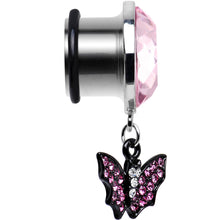 Load image into Gallery viewer, 9/16 Pink Gem Night Belongs to the Bat Steel Plug
