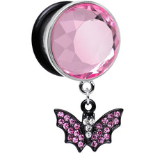 Load image into Gallery viewer, 5/8 Pink Gem Night Belongs to the Bat Steel Plug
