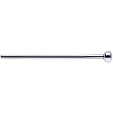 Load image into Gallery viewer, 20G 3/4 Aurora CZ Steel Straight Fishtail Nose Ring 2mm
