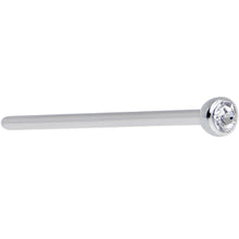 Load image into Gallery viewer, 18G 3/4 Clear CZ Steel Straight Fishtail Nose Ring 2.5mm
