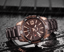 Load image into Gallery viewer, Men's  Luxury Stainless steal Waterproof Watch With Day And Date Display Unique Design Perfect Gift In Modern Metal Men  Wrist Watch Design
