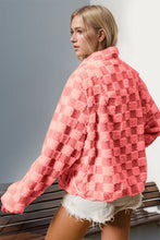 将图片加载到图库查看器，Double Take Checkered Long Sleeve Fuzzy Jacket Cozy &amp; Trendy Outerwear For Women
