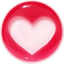 Load image into Gallery viewer, 18mm White Red Acrylic Adoring Heart Saddle Plug
