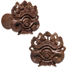 Load image into Gallery viewer, 2G Organic Wood Dark Magic Hand Carved Plug Set
