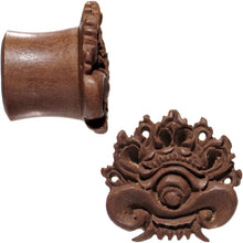 Load image into Gallery viewer, 5/8 Organic Wood Dark Magic Hand Carved Plug Set
